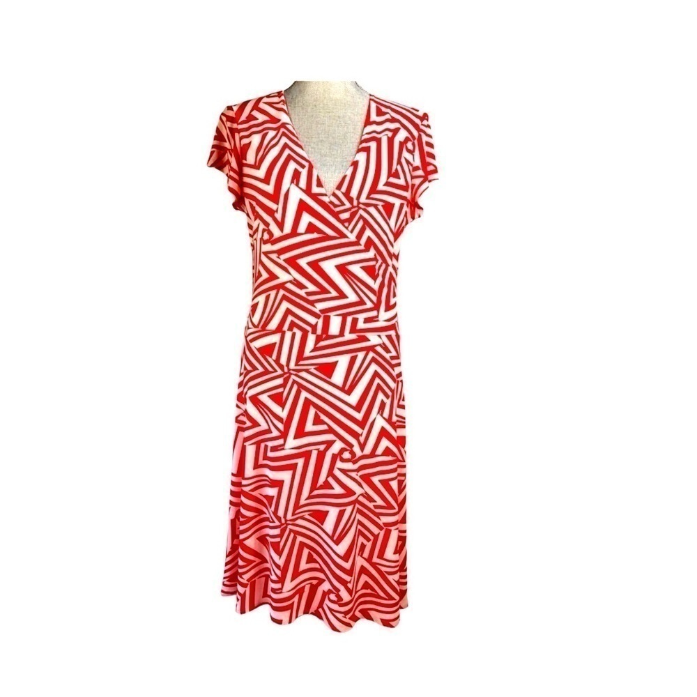 LEOTA NEW YORK l RED DESIGNER WRAP DRESS l 0829